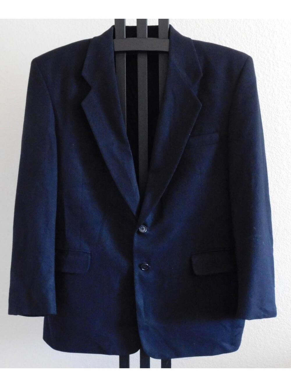 Fioravanti Couture Cashmere Men's Blazer Black 100% Cashmere USA Made 49 chest